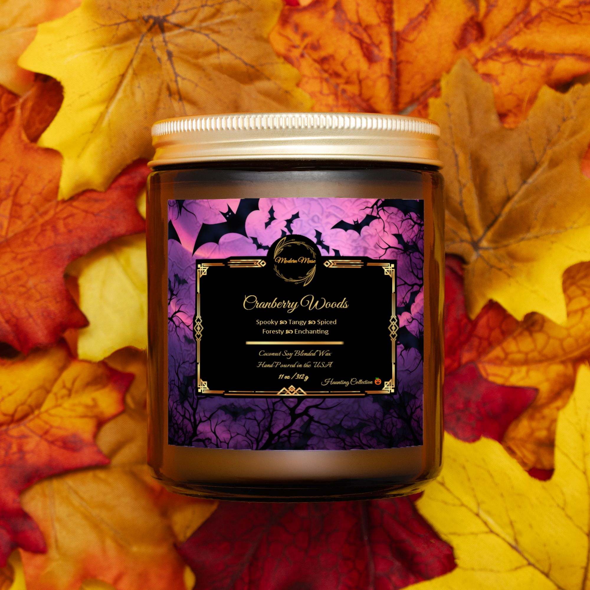 Cranberry Woods 9 oz Coconut Soy Candle – Spooky Scent for Fall Décor