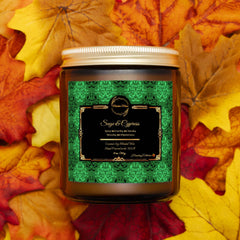 Sage and Cypress 9 oz Coconut Soy Candle – Mystical Halloween Décor