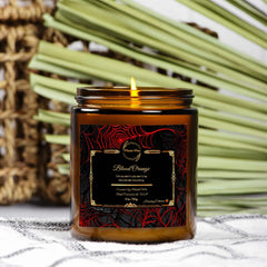 Blood Orange 9 oz Coconut Soy Candle – Spooky Scent Halloween Décor