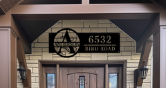 Black Personalized Metal Address Sign: Make Your Home Stand Out With Style