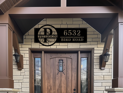 Black Personalized Metal Address Sign: Make Your Home Stand Out With Style