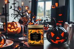 Cashmere Musk 9 oz Coconut Soy Candle – Spooky Cozy Halloween Scent