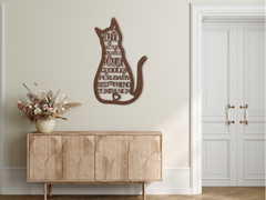 Cat Shaped Metal Sign – Celebrate Your Best Cat