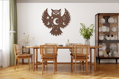 Copper Celestial Owl Metal Wall Art – Majestic Wings of Wonder for Your Space