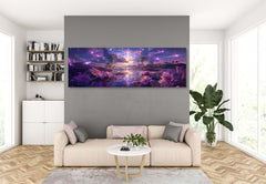 Golden Desert Oasis Panoramic Canvas: Elevate Your Home Decor Style