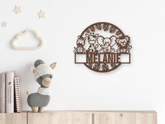 Personalized Farm Animals Metal Sign – Custom Name Décor