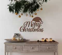 Copper Festive Merry Christmas Metal Sign: Bring Holiday Cheer to Your Home