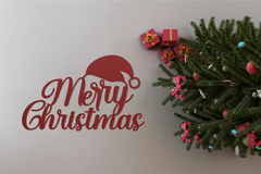 Red Festive Merry Christmas Metal Sign: Bring Holiday Cheer to Your Home