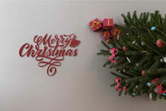 Red Merry Christmas Metal Sign: Timeless Holiday Elegance for Every Home