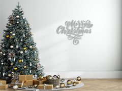 Silver Merry Christmas Metal Sign: Timeless Holiday Elegance for Every Home