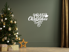 White Merry Christmas Metal Sign: Timeless Holiday Elegance for Every Home