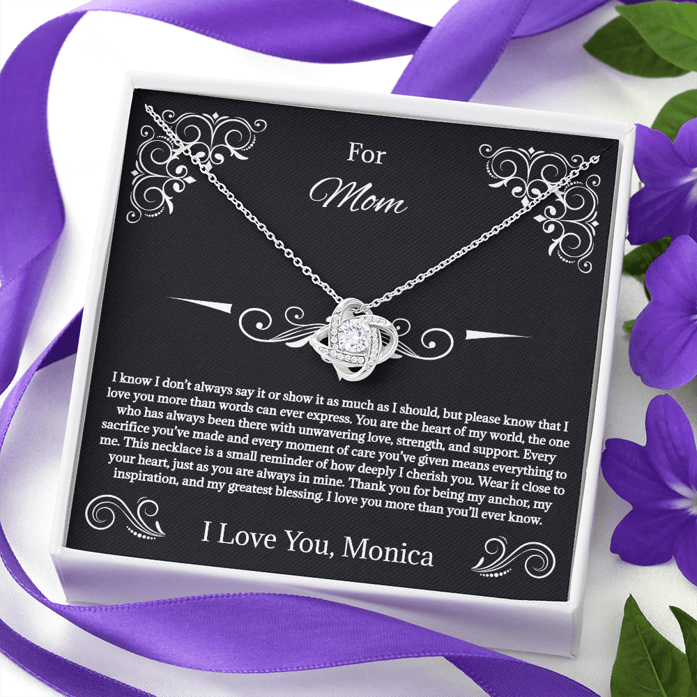 Heartfelt Mom Love Knot Necklace Gift: A Token of Love and Gratitude