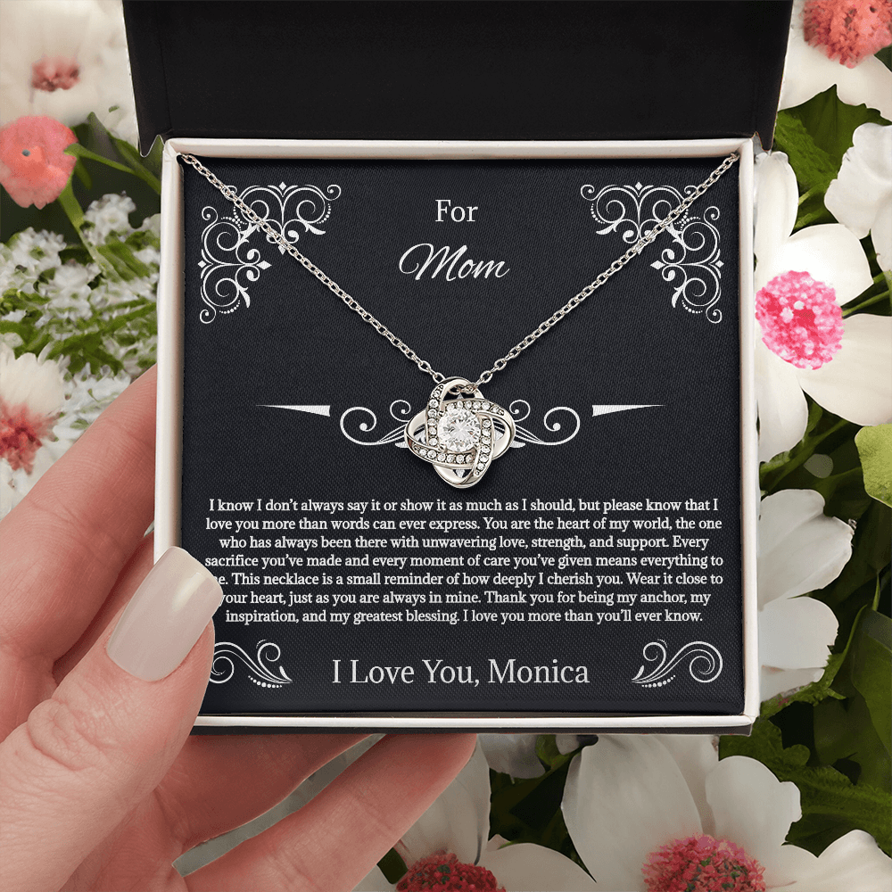 Heartfelt Mom Love Knot Necklace Gift: A Token of Love and Gratitude