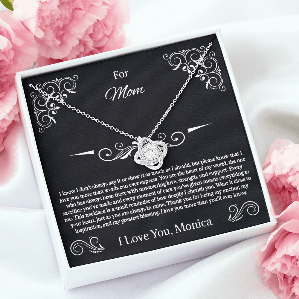 Heartfelt Mom Love Knot Necklace Gift: A Token of Love and Gratitude