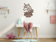 Copper Personalized Unicorn Magic: Custom Metal Name Sign for Little Dreamers