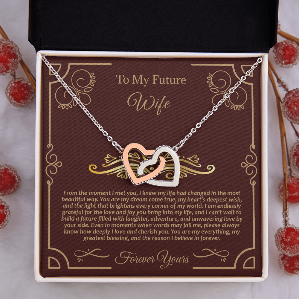 Future Wife Interlocking Hearts Necklace: A Symbol of Our Love