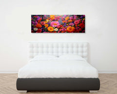 Blooming Beauty: Panoramic Wildflower Canvas