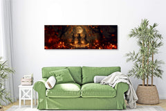 Enchanted Witches' Coven Canvas – Mystical Panoramic Halloween Décor