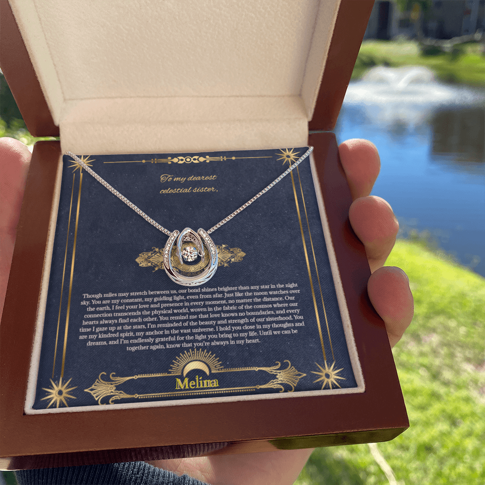 Celestial Sisters: Elegant Necklace for Meaningful Connections