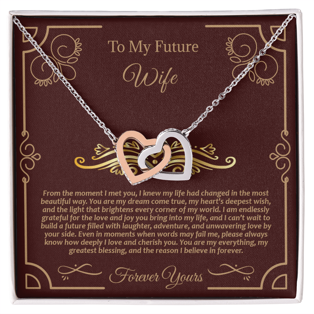 Future Wife Interlocking Hearts Necklace: A Symbol of Our Love