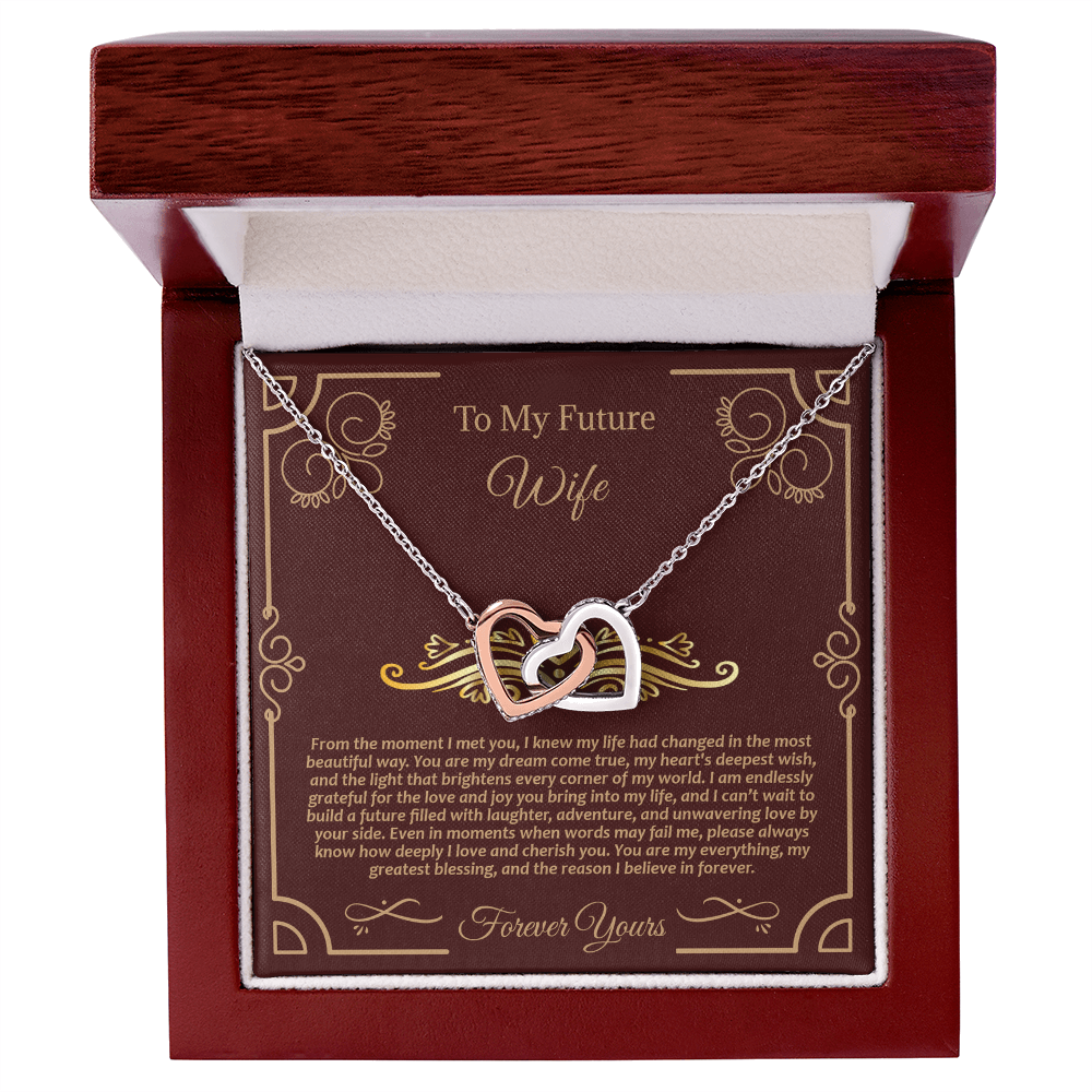 Future Wife Interlocking Hearts Necklace: A Symbol of Our Love