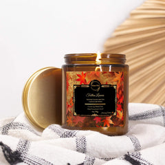 Fallen Leaves 9 oz Coconut Soy Candle – Spooky Autumn Halloween Scent