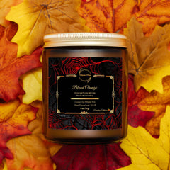 Blood Orange 9 oz Coconut Soy Candle – Spooky Scent Halloween Décor